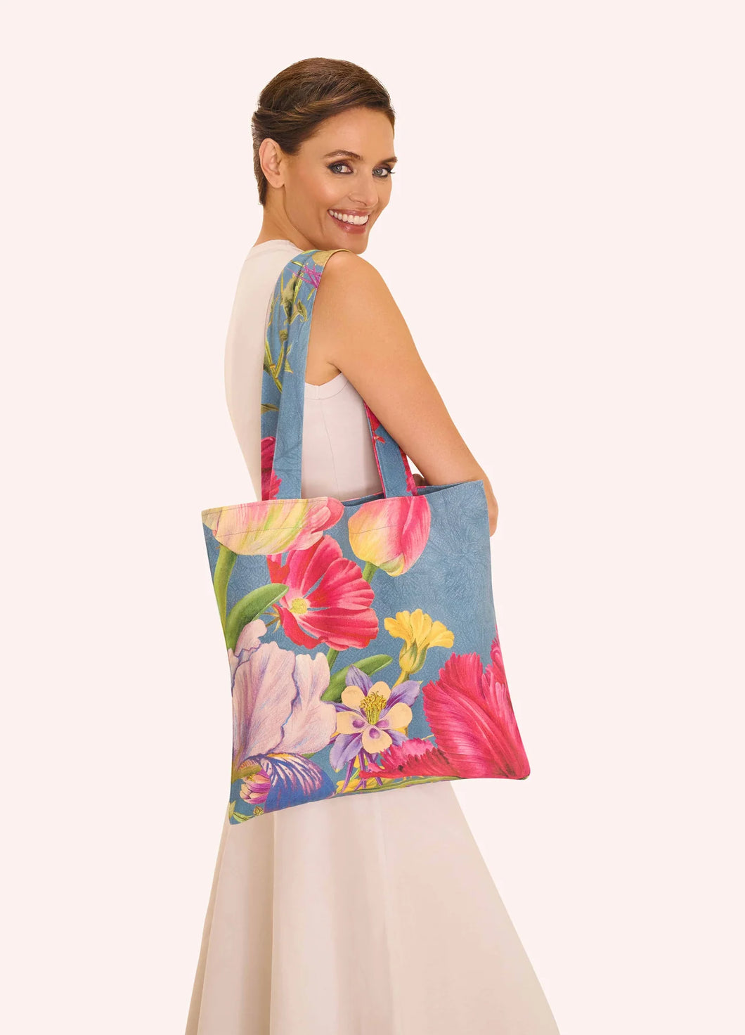 Powder Floral Canvas Tote Bag