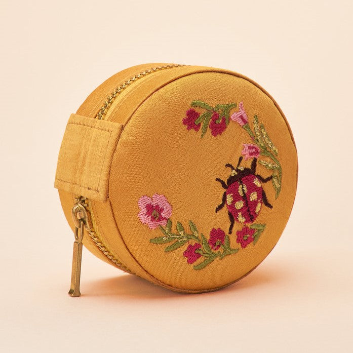 Powder Ladybird Round Mini Jewellery Box