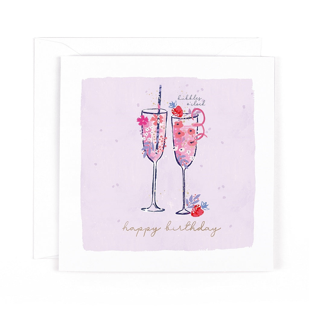 Primrose Hill Birthday Bubbles O'Clock Card