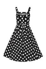 Load image into Gallery viewer, Priscilla Black Polka Dot Swing Dress
