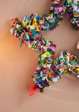 Load image into Gallery viewer, Recycled Sari Wreath Star
