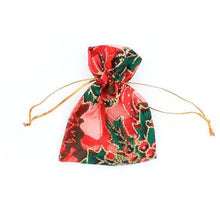 Load image into Gallery viewer, Christmas Red Holly Organza Bag 10 x 7 cm
