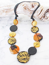 Load image into Gallery viewer, Suzie B Resin &amp; Wood Autumn Necklace
