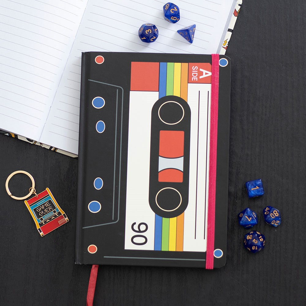Retro 80s Cassette A5 Hardback Notebook