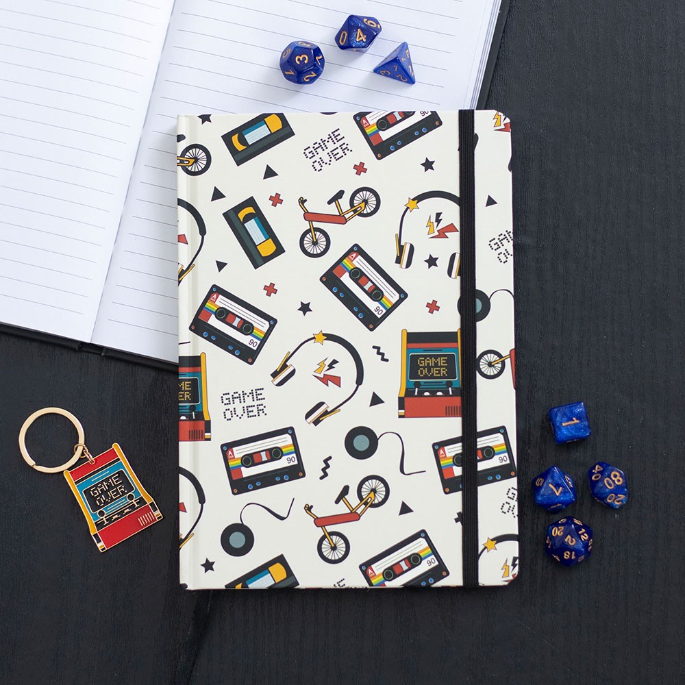 Retro 80s Print A5 Hardback Notebook