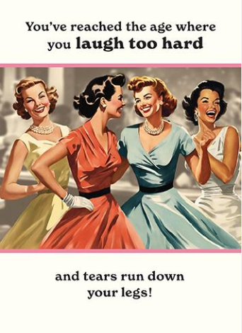 Retro Town Laugh Too Hard Card