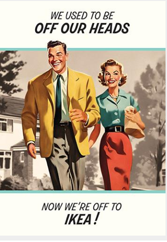 Retro Town Off Our Heads Card