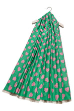 Load image into Gallery viewer, Reversible Love Heart Scarf Green/Pink

