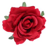 Load image into Gallery viewer, Rose Flower Hair Clip Red
