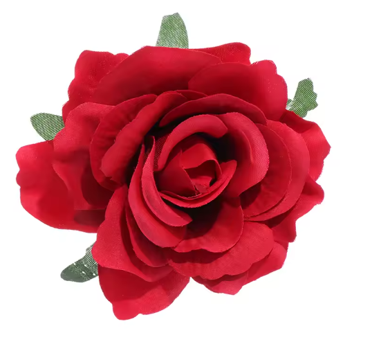 Rose Flower Hair Clip Red
