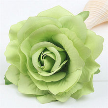 Load image into Gallery viewer, Hair Clip Rose Lime Green
