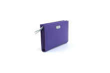 Load image into Gallery viewer, Rosemary Leather Purse Purple &amp; Grey
