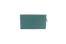 Load image into Gallery viewer, Rosemary Leather Purse Aqua &amp; Grey
