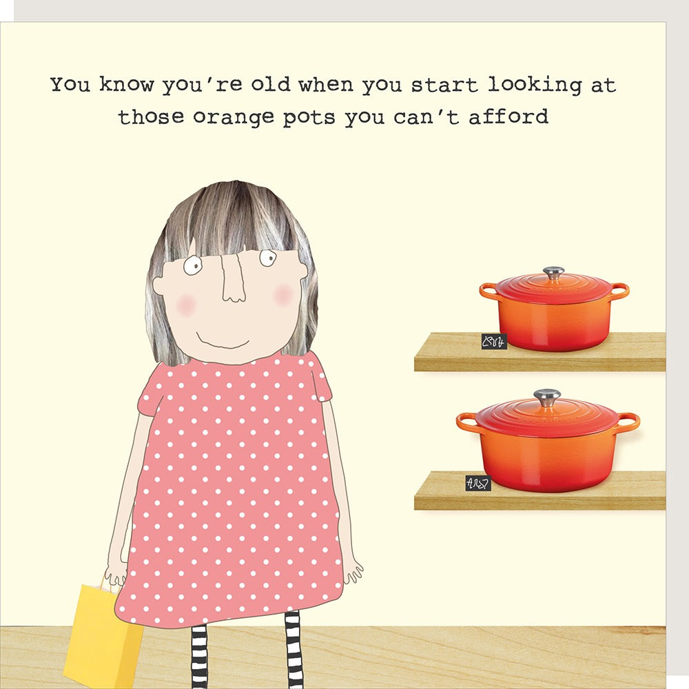 Rosie Made A Thing Orange Pots Card