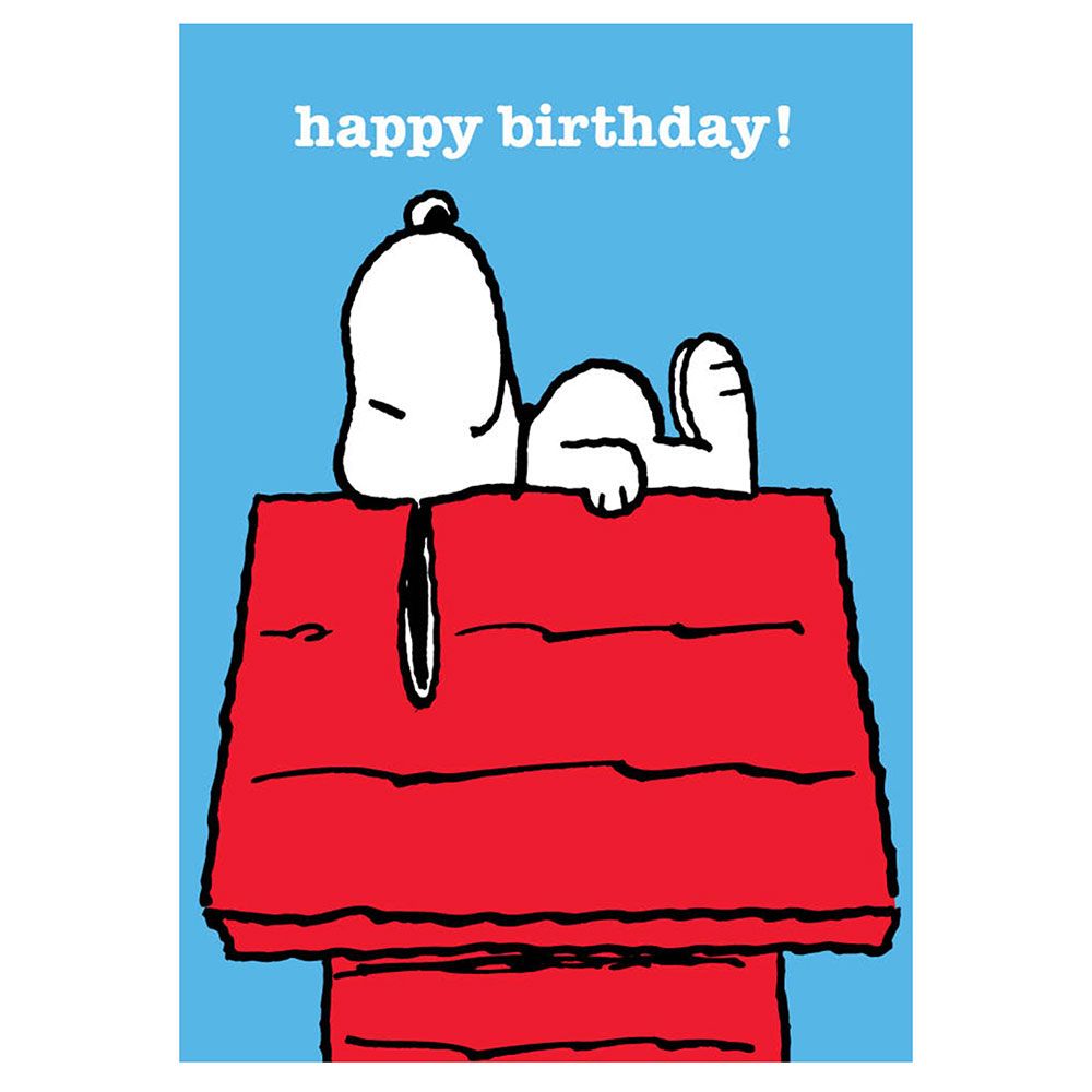 Snoopy Kennel Birthday Card