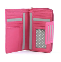 Load image into Gallery viewer, Sabrina Leather Purse Pink &amp; Grey
