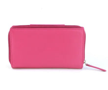 Load image into Gallery viewer, Sabrina Leather Purse Pink &amp; Grey
