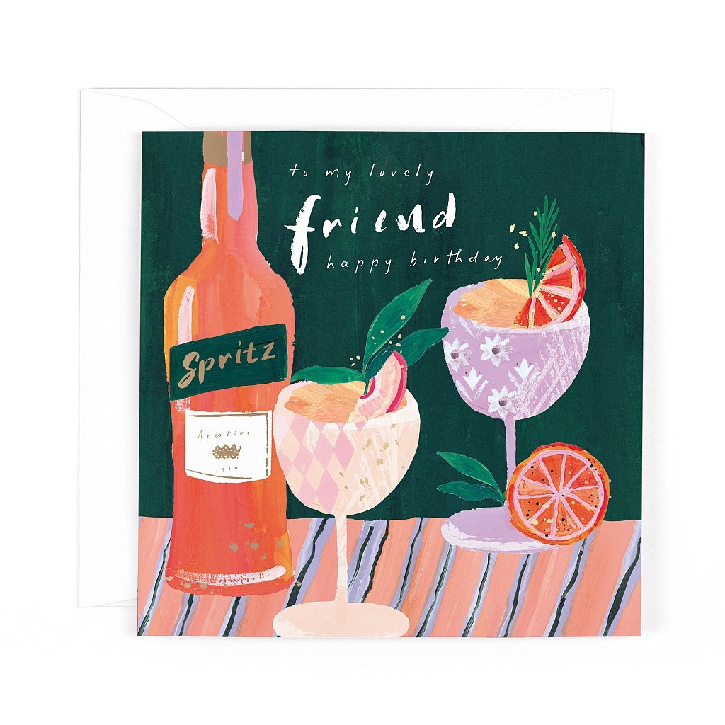 Sardinia Cocktails Friend Birthday Card