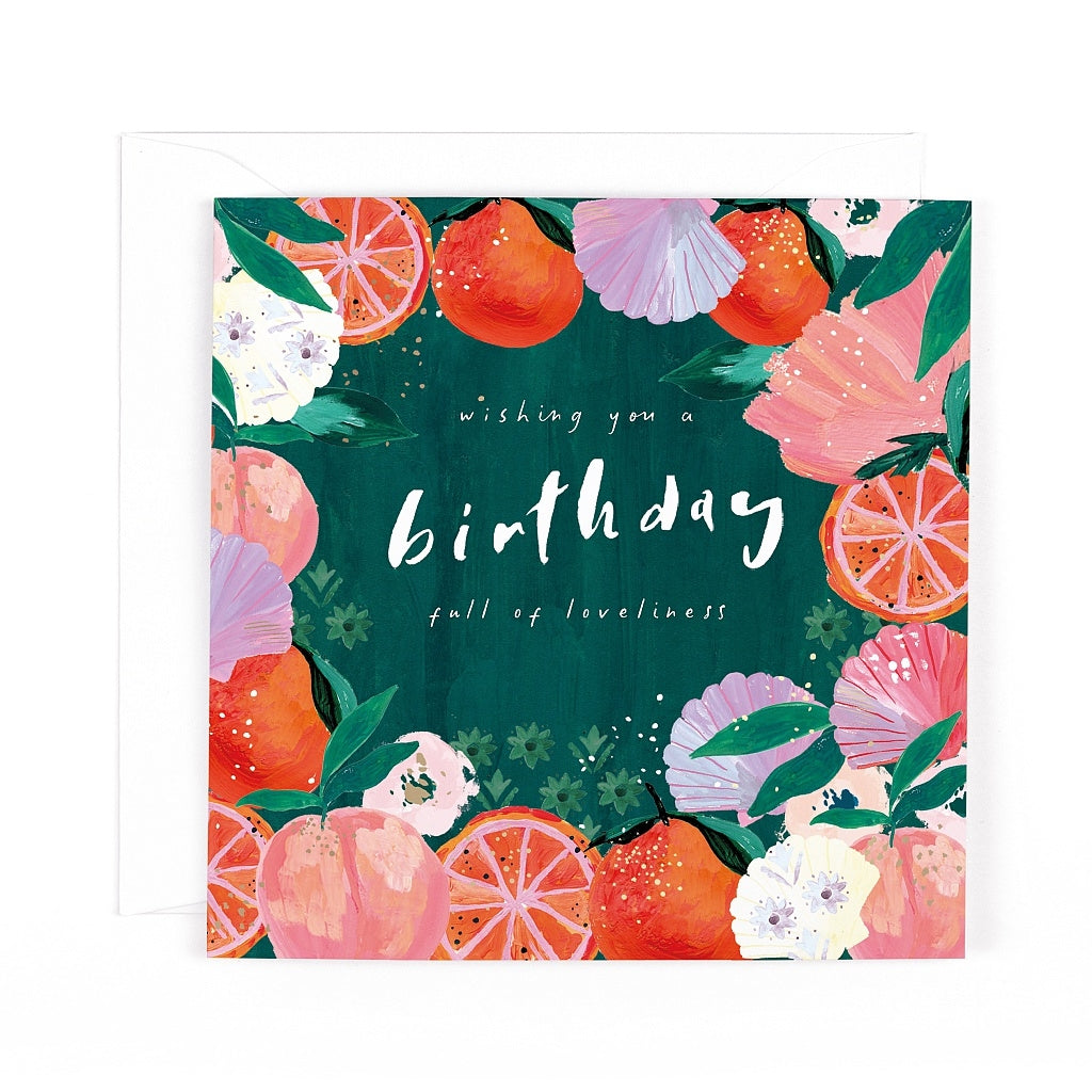 Sardinia Oranges & Peaches Birthday Card