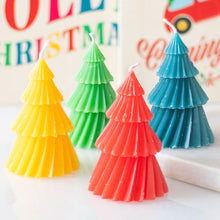 Load image into Gallery viewer, Set of 4 Christmas Tree Candles
