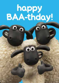 Shaun The Sheep Happy Baa-thday Card
