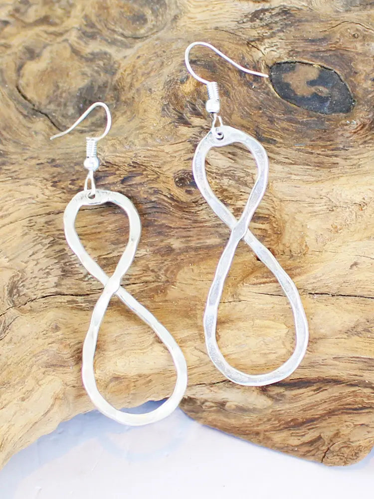 Suzie B Silver Plate Infinity Loop Earrings