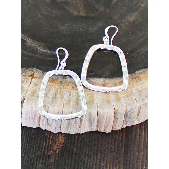 Suzie B Silver Plate Square Earrings