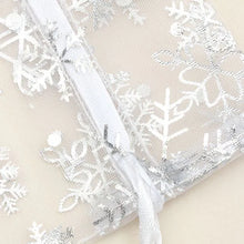 Load image into Gallery viewer, Silver Snowflake Organza Bag 22 x 15 cm
