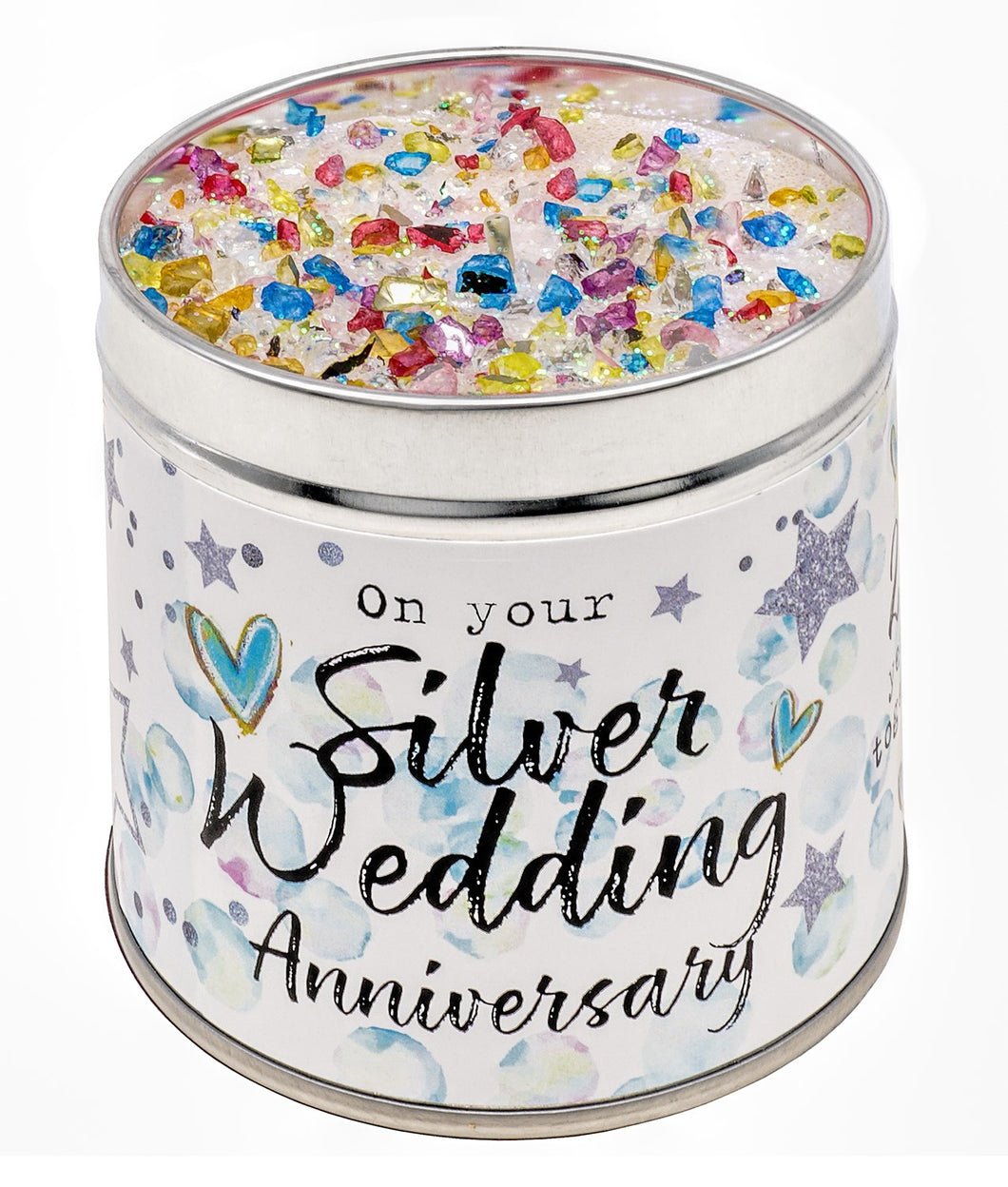 Just Because Candle Silver (25th) Wedding Anniversary