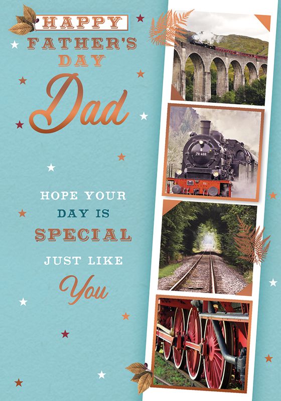 Silverline Steam Trains Father's Day Card