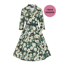 Load image into Gallery viewer, Skye Green Floral Swing Dress
