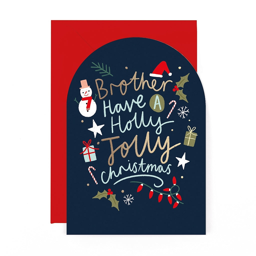 Sleigh Bells Christmas Brother Card