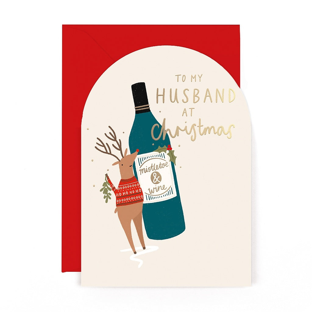 Sleigh Bells Christmas Husband Card