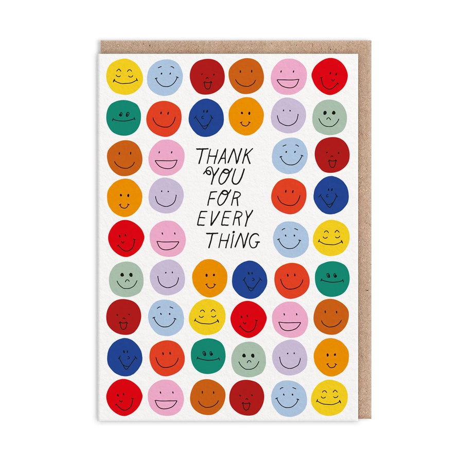 Smiley Face Thank You Card