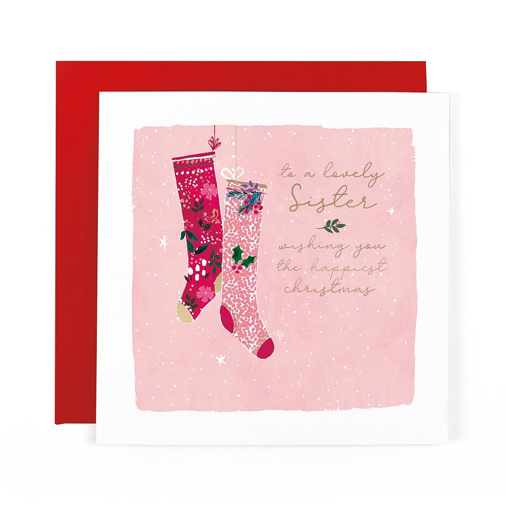 Snowdrop Christmas Lovely Sister Card