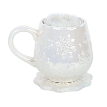 Load image into Gallery viewer, Snowflake Mug Coaster &amp; Socks Set
