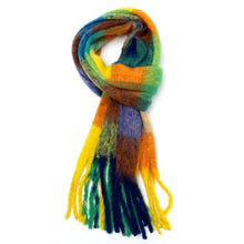 Load image into Gallery viewer, Soft Tassel Scarf Checked Multi
