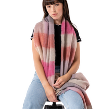 Load image into Gallery viewer, Soft Tassel Scarf Checked Pink
