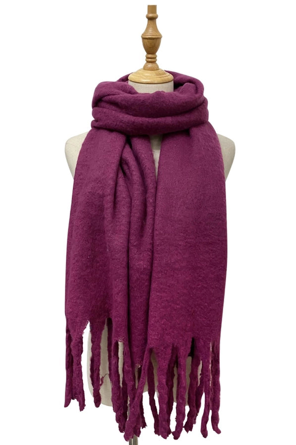 Soft Tassel Scarf Magenta
