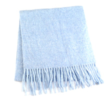 Load image into Gallery viewer, Soft Tassel Scarf Sky Blue

