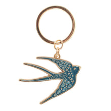 Load image into Gallery viewer, Spread Your Wings Blue Swallow Keyring
