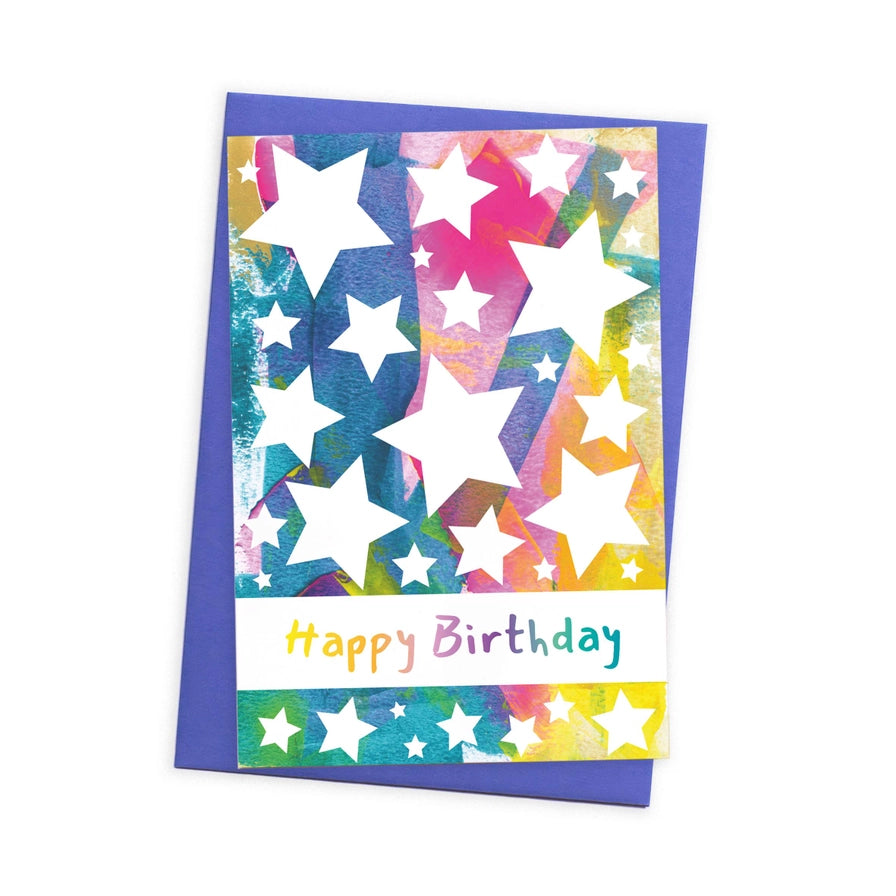 Stars Happy Birthday Card