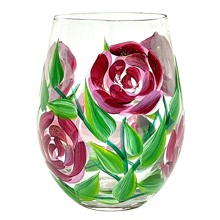 Stemless Glass Rose