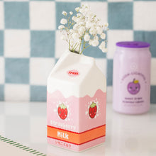 Load image into Gallery viewer, Strawberry Milk Carton Flower Vase

