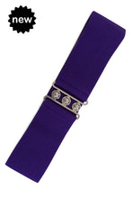 Load image into Gallery viewer, Vintage Style Stretch Belt Purple
