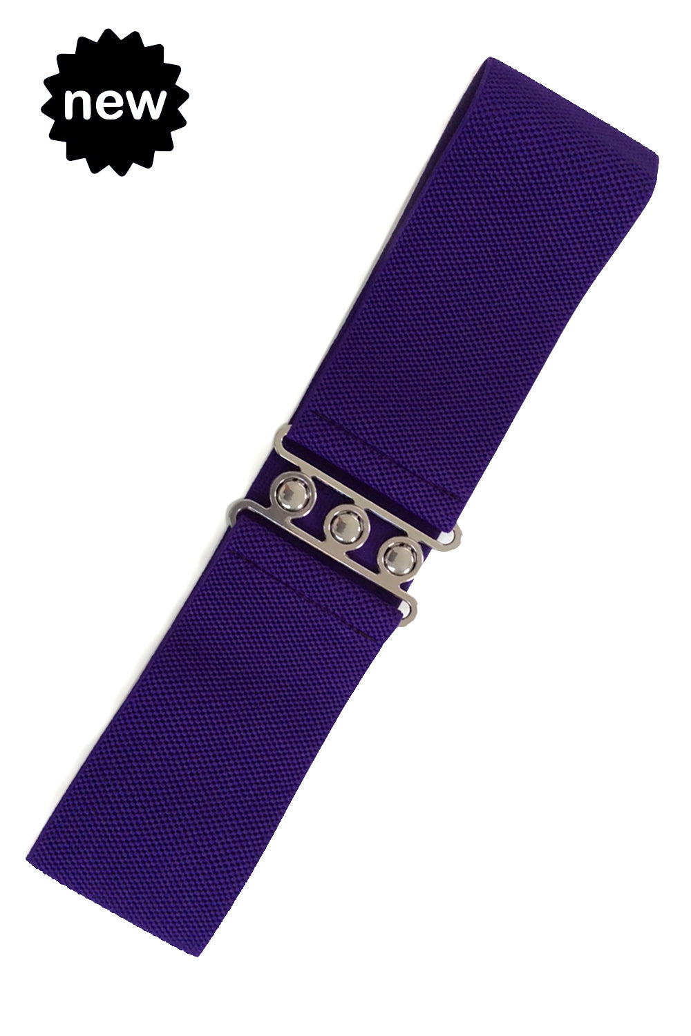 Vintage Style Stretch Belt Purple