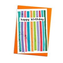 Load image into Gallery viewer, Stripes Happy Birthday Card
