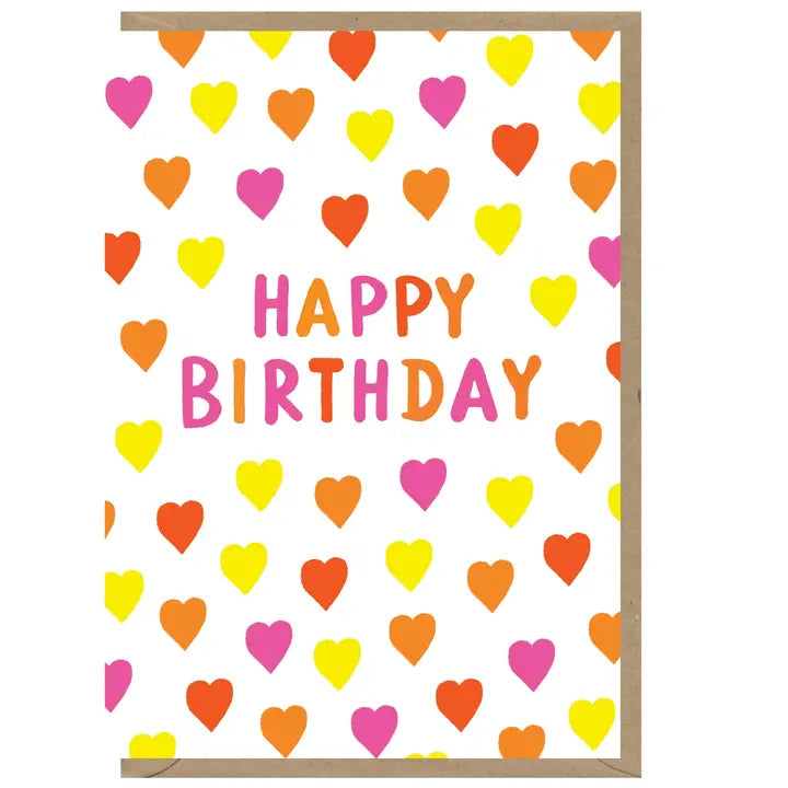 Super Fab Happy Birthday Hearts Card