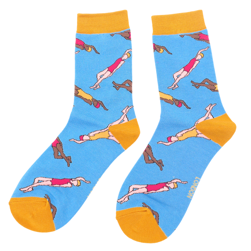 Bamboo Socks Swimmers Blue