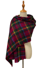 Load image into Gallery viewer, Tartan Blanket Wrap Scarf/Wrap Red
